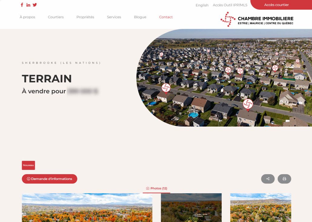 Site Web immobilier au Québec utilisant la nouvelle fonctionnalité API RESO de Centris.ca